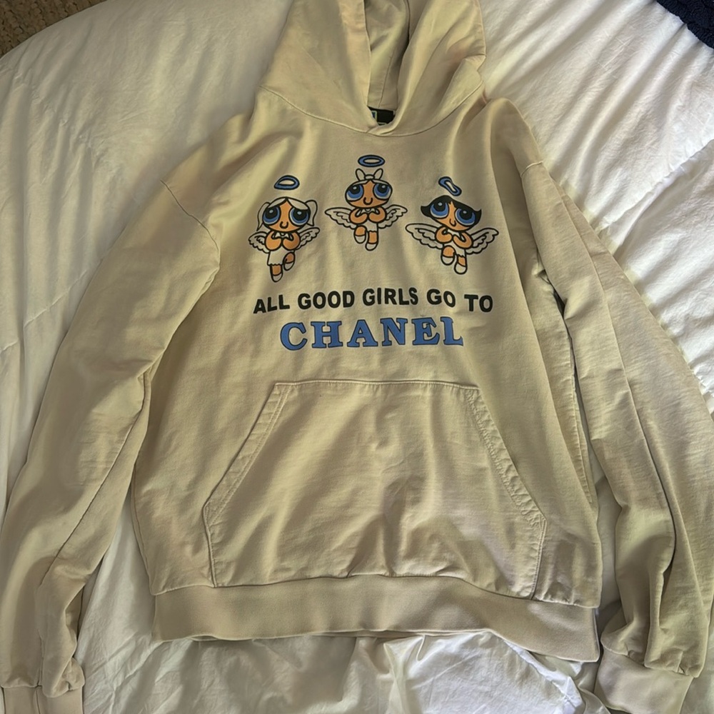MEGA YACHT HOODIE “All Good Girls Go To Chanel”. Size L